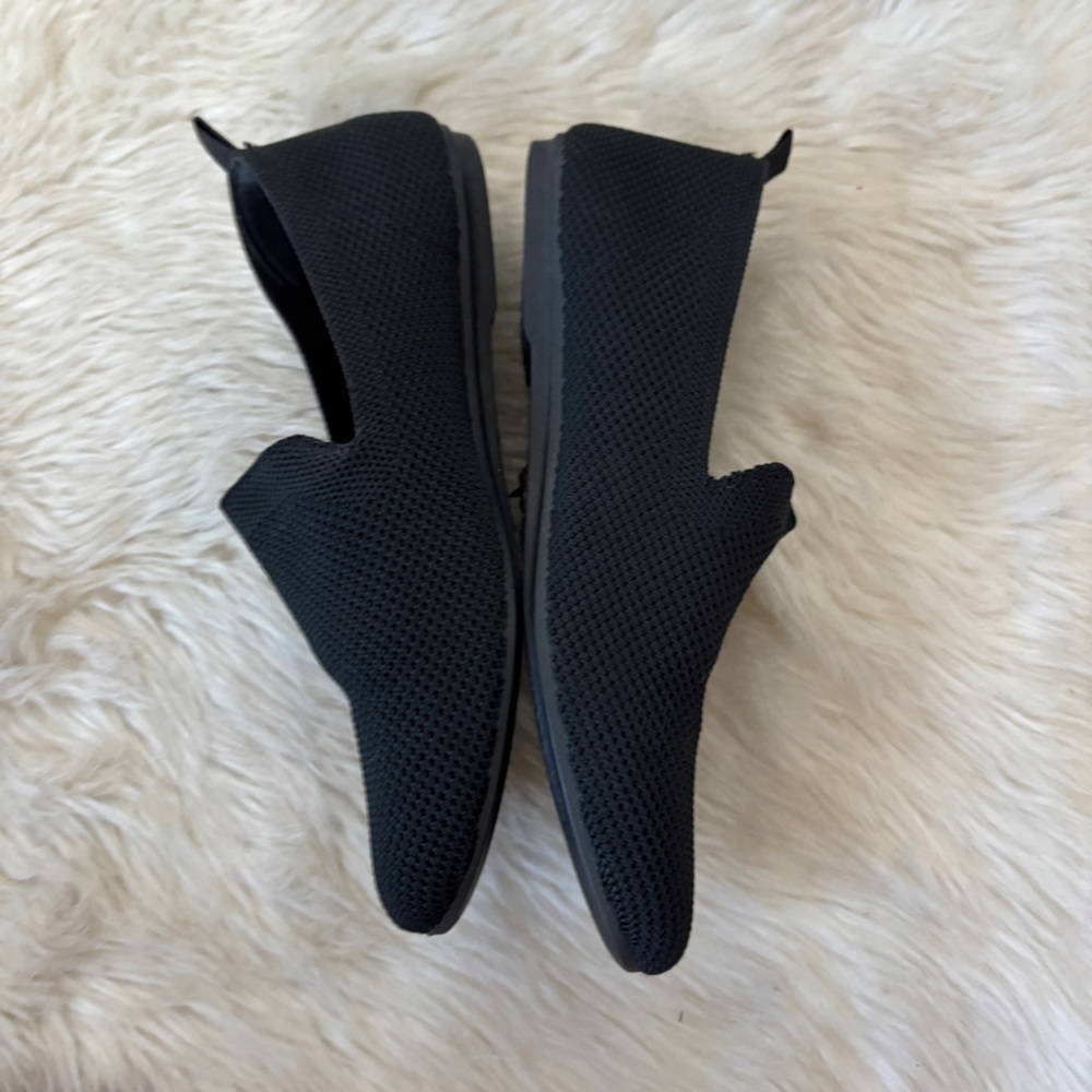 MIA Solid Black Mesh Flats